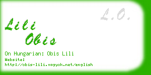 lili obis business card